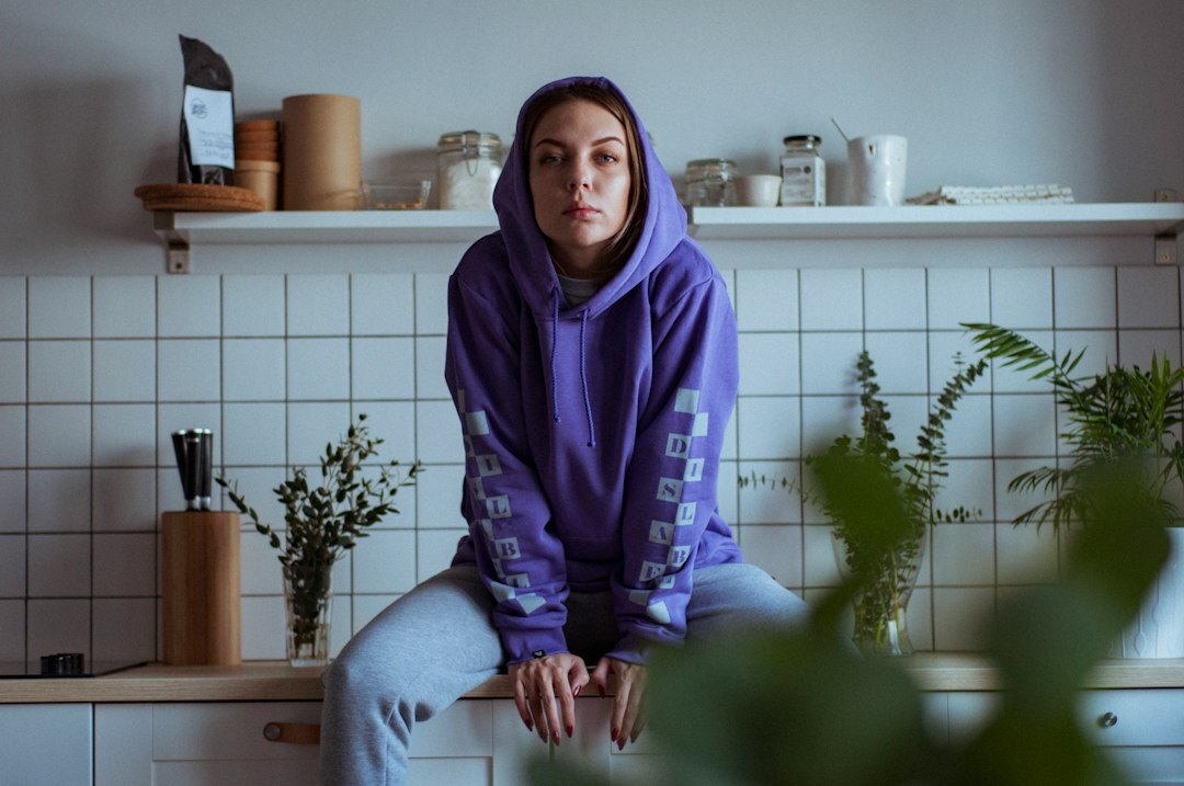 Portrait of a Middle Eastern woman who moved to a Danish community