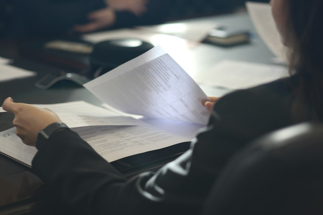 person reviewing pension documents