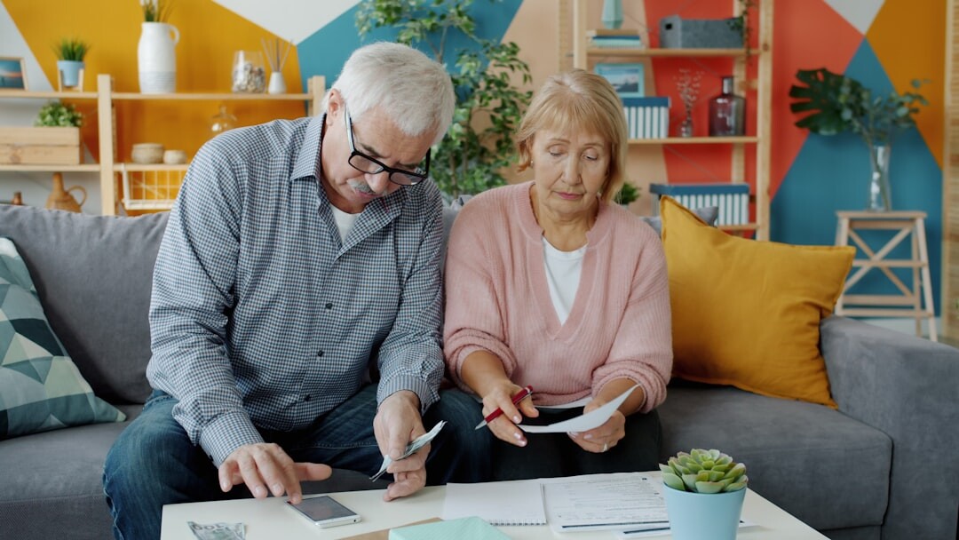elderly couple planning finances